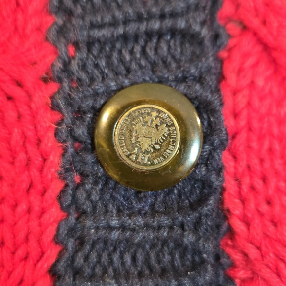 Vintage The Eagle's Eye Cardigan Swetter Womens Size M Argyle Multicolor Preppy - Picture 7 of 9